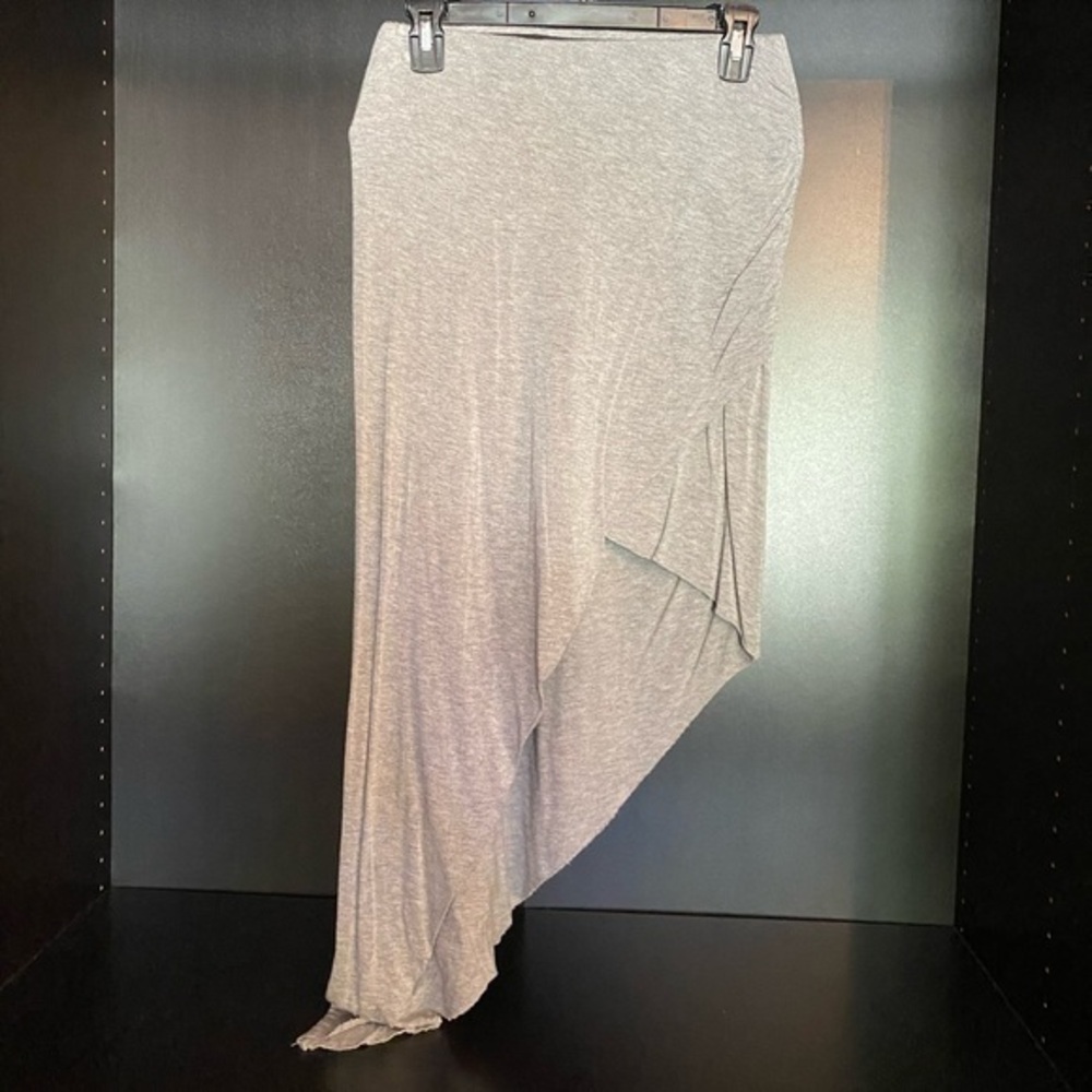 BCBGeneration Gray Asymmetrical Knit Skirt Small